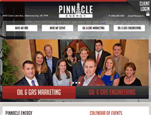 Tablet Screenshot of pinnacleenergy.com